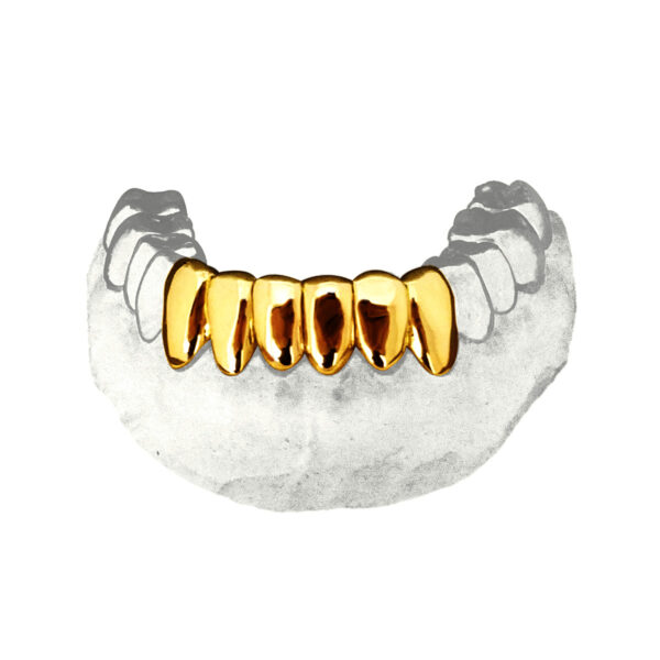 24K Gold Plated Solid Grillz